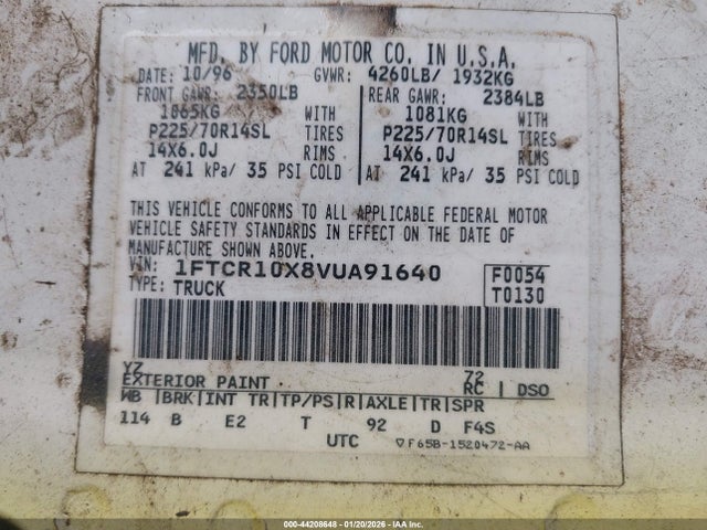 1997 FORD RANGER 1FTCR10X8VUA91640 Photo 8