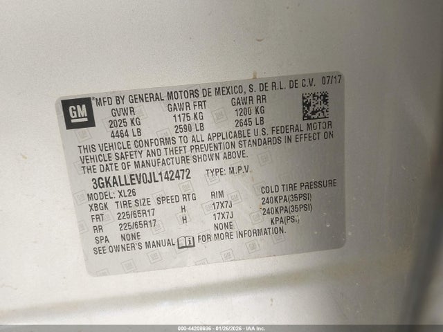 2018 GMC TERRAIN 3GKALLEV0JL142472 Photo 8