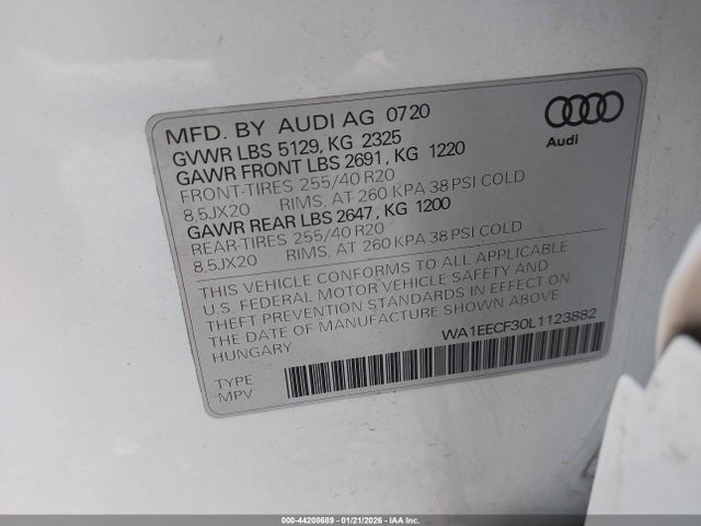 2020 AUDI Q3 WA1EECF30L1123882 Photo 8