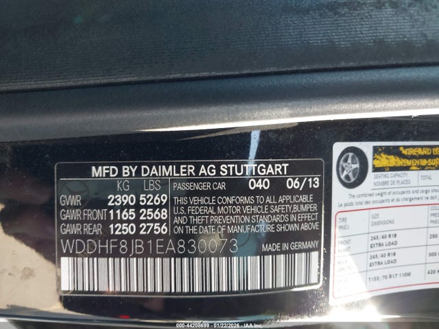 WDDHF8JB1EA830073 Mercedes-Benz E 350 4matic