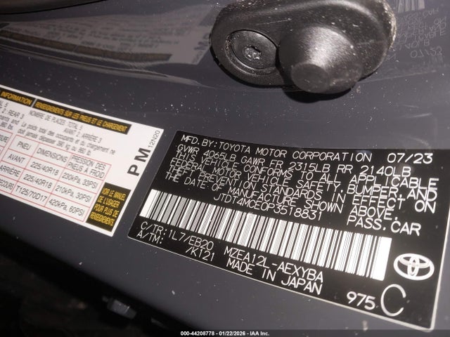 Toyota Corolla Xse 2023 JTDT4MCE0P3518831 Image 9