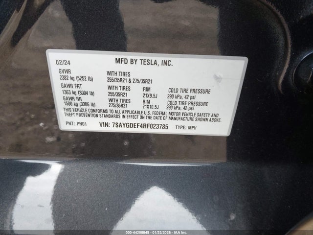 2024 TESLA MODEL Y 7SAYGDEF4RF023785 Photo 8