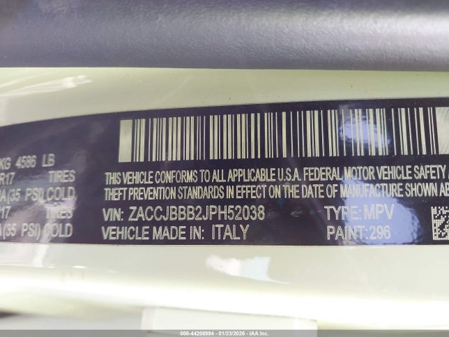 Jeep Renegade Latitude 4x4 2018 ZACCJBBB2JPH52038 Image 9