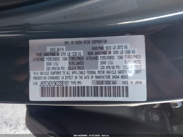 2019 MAZDA CX-9 JM3TCADY3K0335161 Photo 8