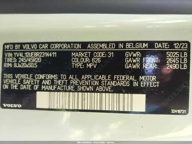 2024 VOLVO XC40 YV4L12UE8R2314411 Photo 8