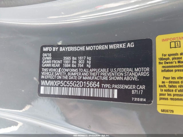 2016 MINI HARDTOP WMWXP5C55G2D15664 Photo 8