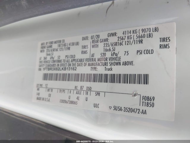 2020 FORD TRANSIT-250 CARGO VAN 1FTBR3X82LKB13162 Photo 8