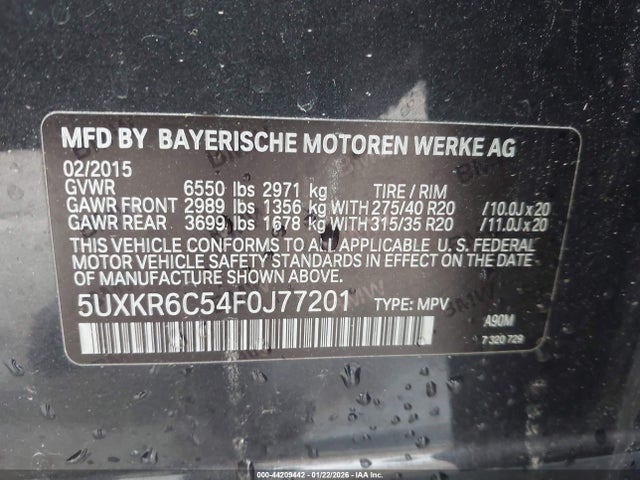 5UXKR6C54F0J77201 BMW X5 Xdrive50i