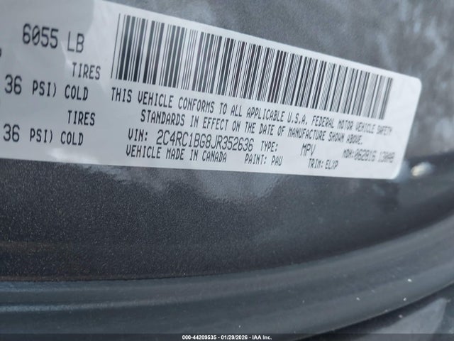 Chrysler Pacifica Touring L 2018 2C4RC1BG8JR352636 Image 9