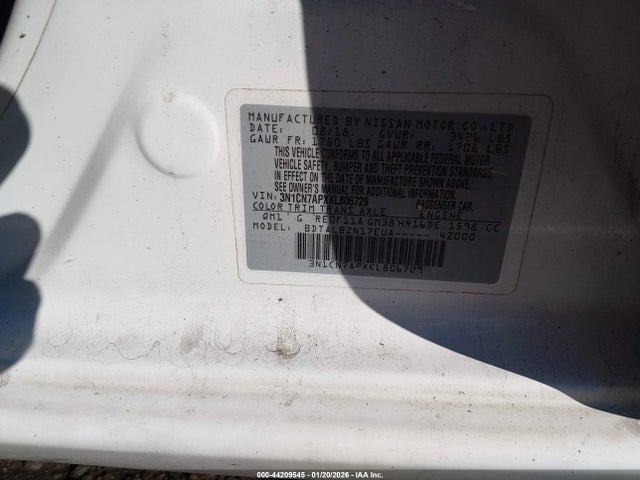 2019 NISSAN VERSA 3N1CN7APXKL806729 Photo 8