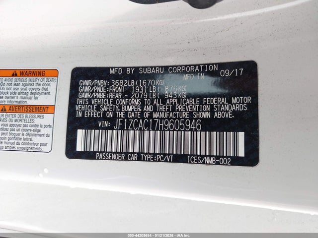 Subaru Brz Limited 2017 JF1ZCAC17H9605946 Image 9