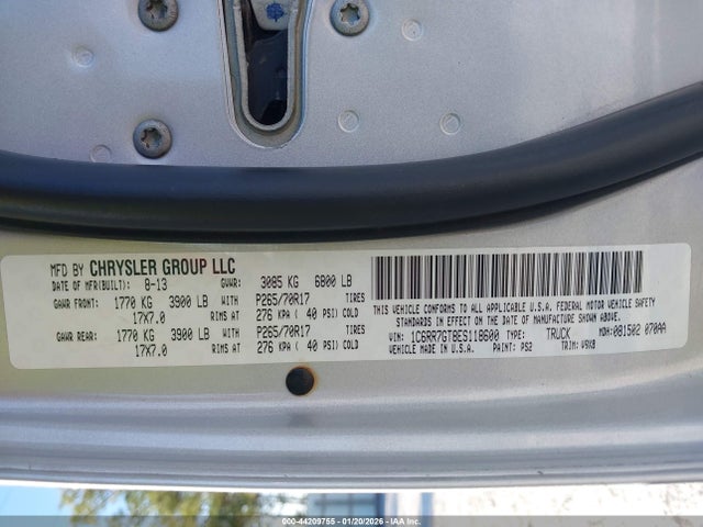 2014 Ram 1500 Slt მანქანა იყიდება აუქციონზე, vin: 1C6RR7GT8ES118600, აუქციონის ნომერი: 44209755