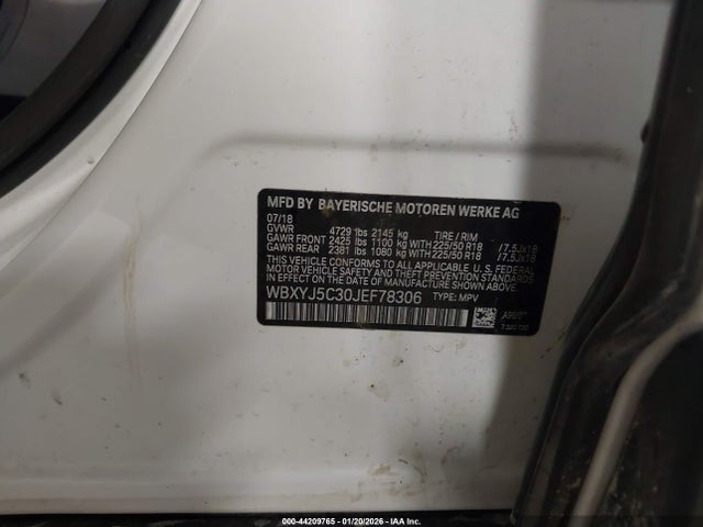 2018 BMW X2 WBXYJ5C30JEF78306 Photo 8