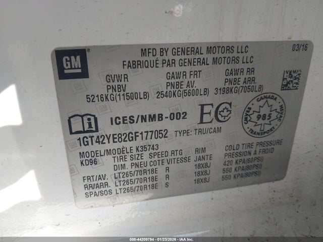 1GT42YE82GF177052 GMC Sierra K3500 Denali