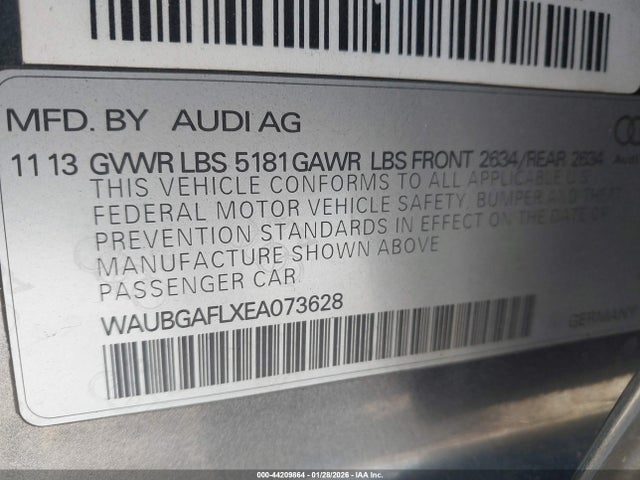 WAUBGAFLXEA073628 Audi S4 3.0t Premium Plus