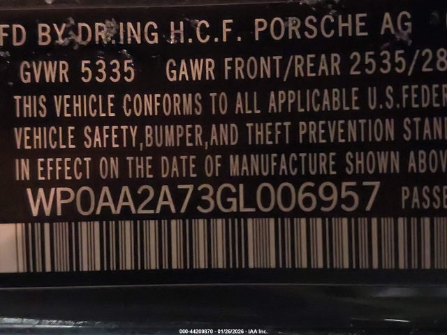 2016 PORSCHE PANAMERA WP0AA2A73GL006957 Photo 8