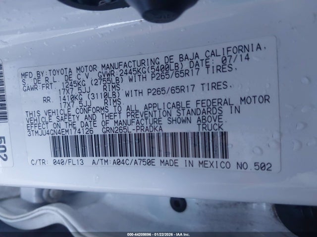 3TMJU4GN4EM174126 Toyota Tacoma Prerunner V6
