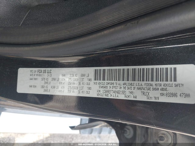 1C6RREFT4KN821921 RAM 1500 Big Horn/lone Star 4x2 5&#039;7 Box