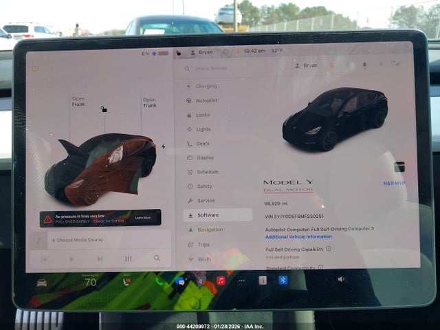 2021 Tesla Model Y Performance Dual Motor All-wheel Drive მანქანა იყიდება აუქციონზე, vin: 5YJYGDEF8MF230251, აუქციონის ნომერი: 44209972