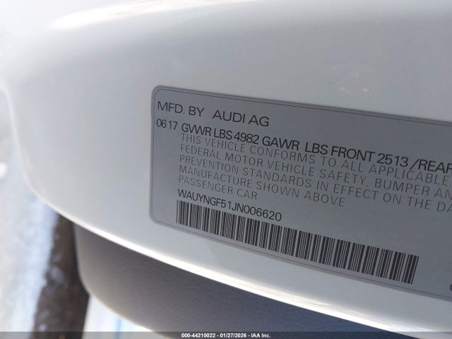 2018 AUDI A5 WAUYNGF51JN006620 Photo 8