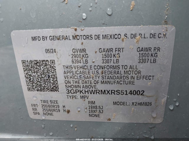 3GPKHWRMXRS514002 Honda Prologue Touring