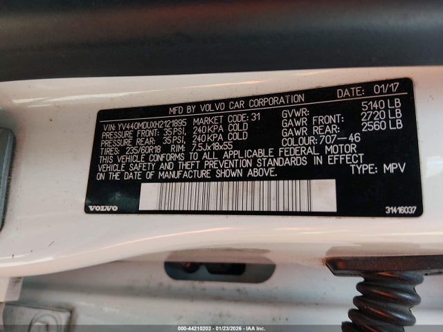 YV440MDUXH2121895 Volvo Xc60 T5 Inscription