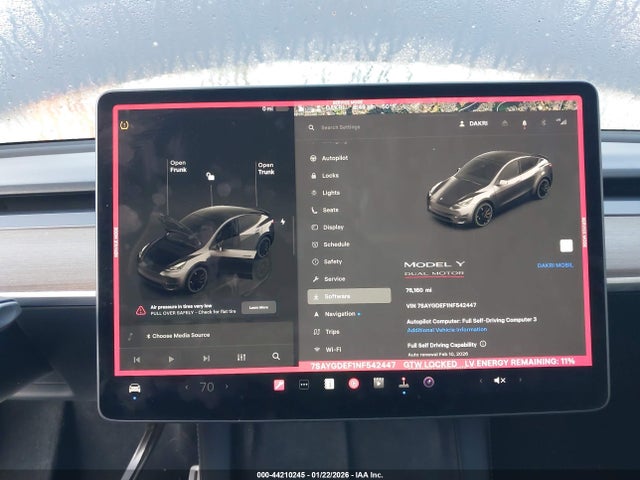 7SAYGDEF1NF542447 Tesla Model Y Performance Dual Motor All-wheel Drive