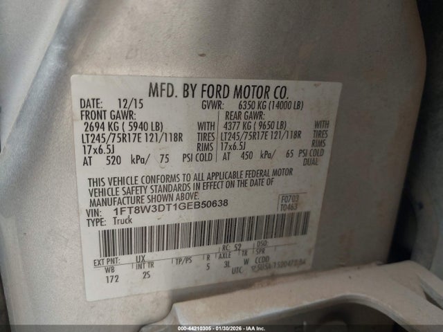 Ford F-350 Xlt 2016 1FT8W3DT1GEB50638 Image 8