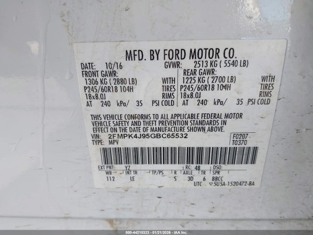 2016 FORD EDGE 2FMPK4J95GBC65532 Photo 8