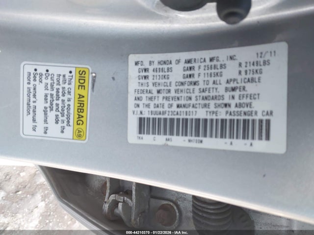 2012 ACURA TL 19UUA8F23CA019017 Photo 8