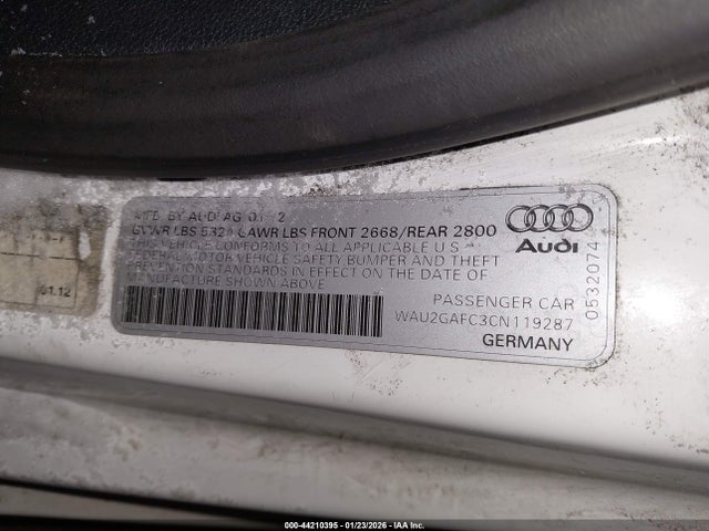 2012 AUDI A7 WAU2GAFC3CN119287 Photo 8