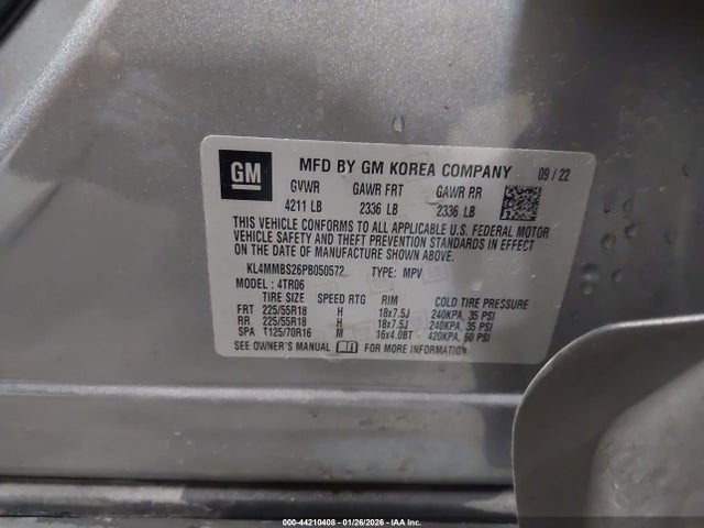 44210408 :رقم المزاد ، KL4MMBS26PB050572 vin ، 2023 Buick Encore Gx Preferred مزاد بيع