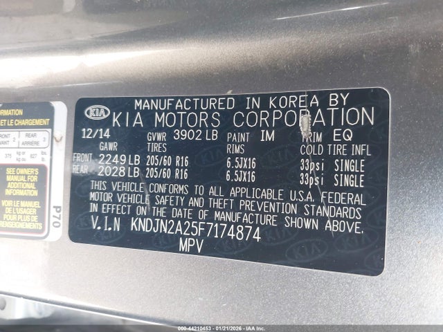 KIA Soul 2015 KNDJN2A25F7174874 Image 9