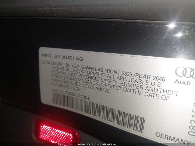 2024 AUDI A5 SPORTBACK WAUFACF56RA077004 Photo 8