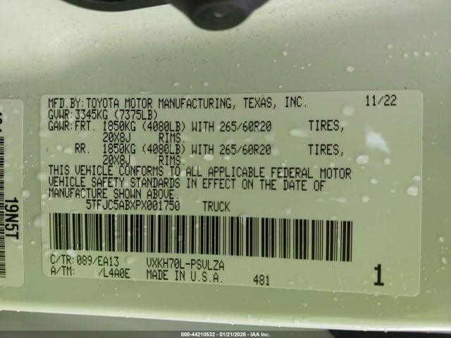 2023 TOYOTA TUNDRA HYBRID 5TFJC5ABXPX001750 Photo 8