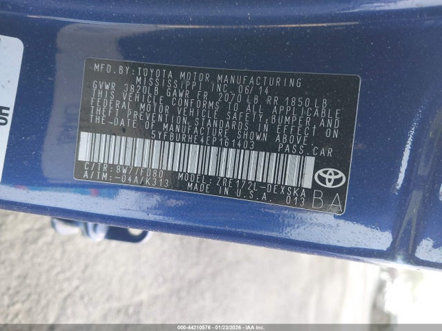 2014 TOYOTA COROLLA 5YFBURHE4EP161403 Photo 8