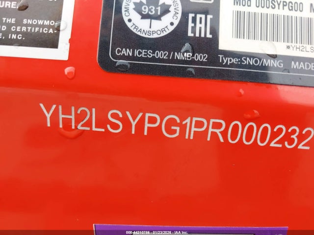 44210786 :رقم المزاد ، YH2LSYPG1PR000232 vin ، 2023 Lynx Shrd Re3900 850 Turb مزاد بيع