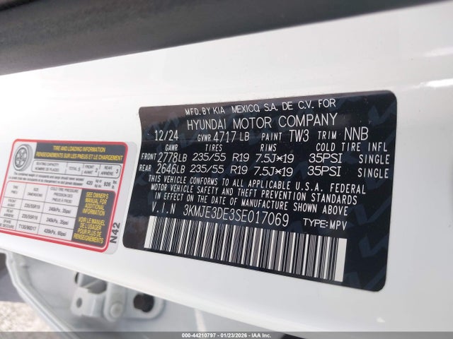 Hyundai Tucson Limited 2025 3KMJE3DE3SE017069 Image 9