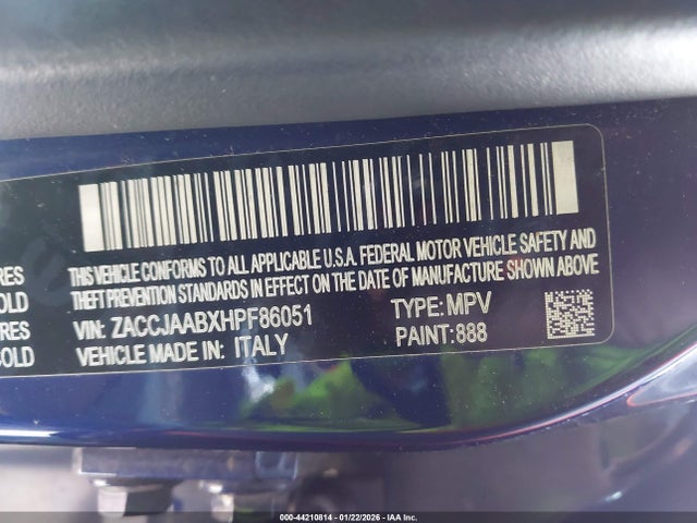 ZACCJAABXHPF86051 Jeep Renegade Sport Fwd