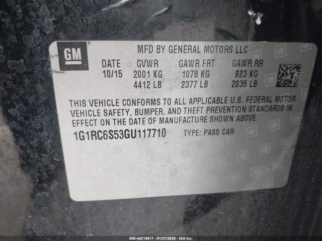 1G1RC6S53GU117710 Chevrolet VOLT LT