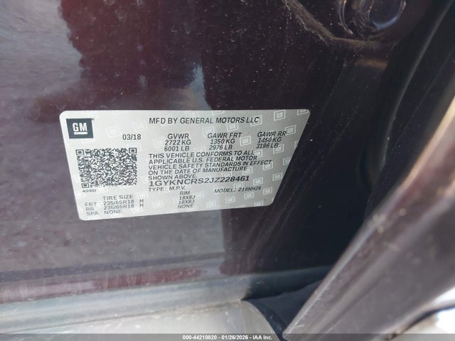 Aukcja sprzedaży 2018 Cadillac Xt5 Luxury, vin: 1GYKNCRS2JZ228461, numer aukcji: 44210820