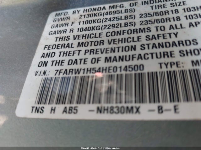 Honda CR-V EX 2017 7FARW1H54HE014500 Image 9