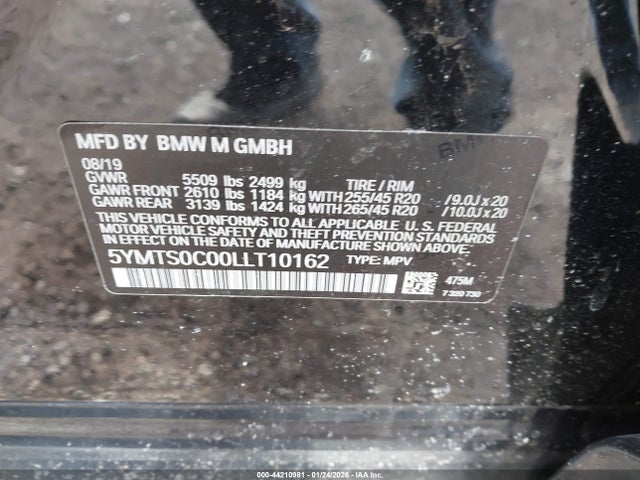 2020 BMW X3 M 5YMTS0C00LLT10162 Photo 8