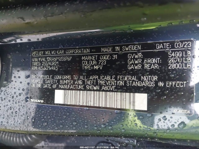 2023 VOLVO XC60 YV4L12RA5P1359797 Photo 8