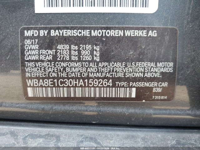 2017 BMW 330E WBA8E1C30HA159264 Photo 8