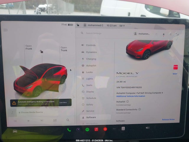 2024 TESLA MODEL Y 7SAYGDED4RF116255 Photo 6