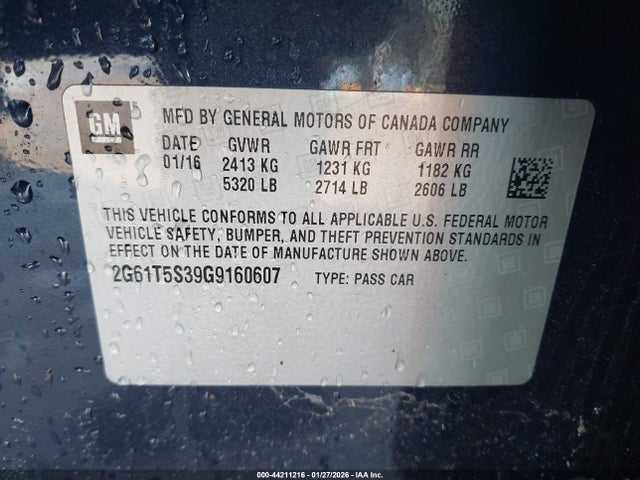 2016 CADILLAC XTS 2G61T5S39G9160607 Photo 8