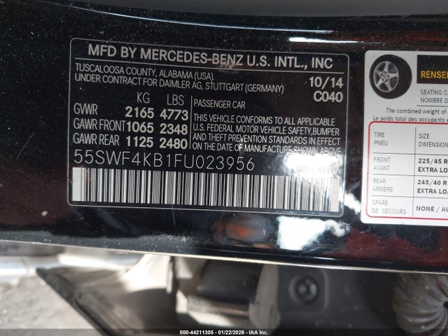 2015 MERCEDES-BENZ C 300 55SWF4KB1FU023956 Photo 8