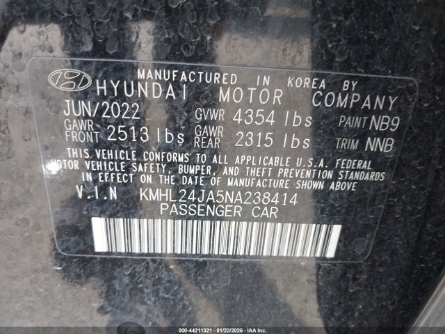 KMHL24JA5NA238414 Hyundai SONATA SE