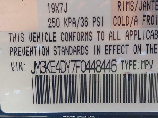 Продажа на аукционе авто 2015 Mazda Cx-5 Grand Touring, vin: JM3KE4DY7F0448446, номер лота: 44211391